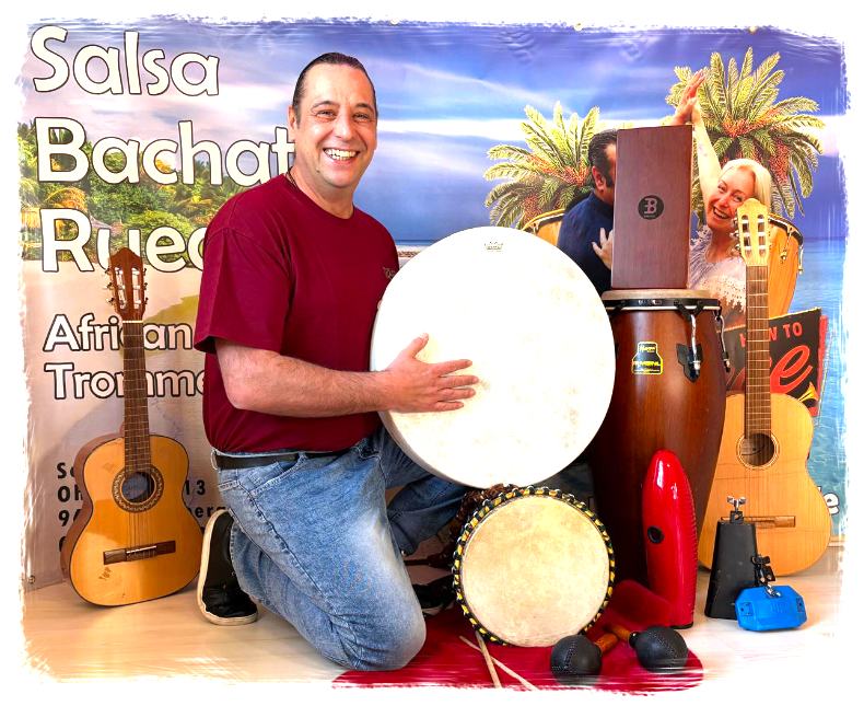 Menschen mit Trommeln